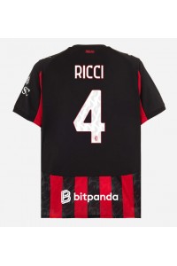 Fotbalové Dres AC Milan Samuele Ricci #4 Domácí Oblečení 2025-26 Krátký Rukáv